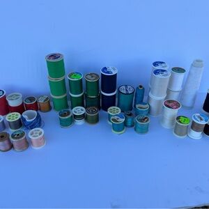 Assorted Sewing Thread Spools Lot 40+